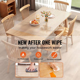 Clear Table Cover Protector 36 x 72 in PVC Plastic Tablecloth 15 mm Thick Waterproof Desk Protector for Dining Coffee Table Writing Desk